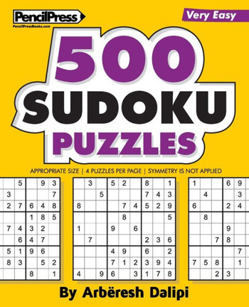 500 Sudoku Puzzles: Big Book of 500 Very Easy Sudoku Puzzles