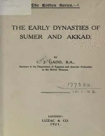 The Early Dynasties Of Sumer And Akkad