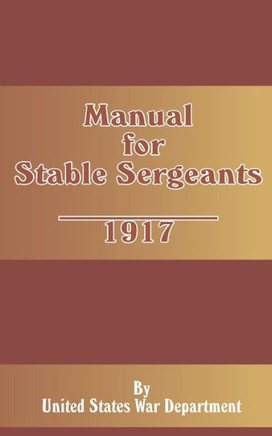 Manual for Stable Sergeants