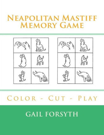 Neapolitan Mastiff Memory Game: Color - Cut - Play