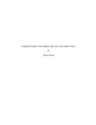 Understanding Your Bible-The New Testament : 9781494330835