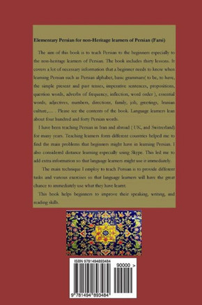 Elementary Persian for non-Heritage learners of Persian (Farsi): Teaching Persian to non-Persian Speakers(3)
