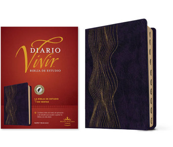 Biblia de Estudio del Diario Vivir Rvr60 (Sentipiel, Morado Oscuro, andice, Letra Roja)