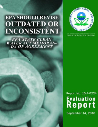 EPA Should Revise Outdated or Inconsistent EPA-State Clean Water Act Memoranda of Agreement