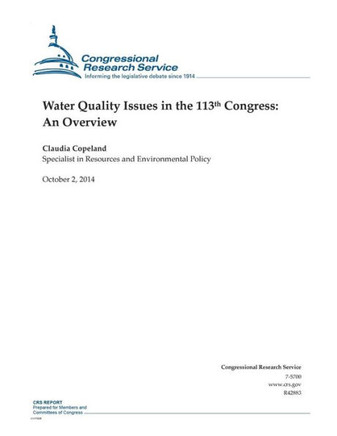 Water Quality Issues in the 113th Congress: An Overview : 9781502777096