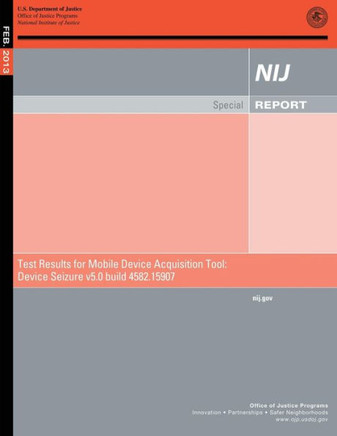 Test Results for Mobile Device Acquisition Tool: Device Seizure v5.0 build 4582.15907 : 9781502829306
