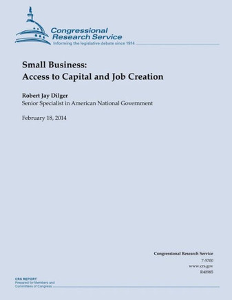 Small Business: Access to Capital and Job Creation : 9781503032071