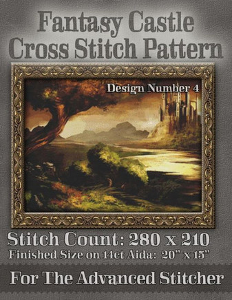 Fantasy Castle Cross Stitch Pattern: Design Number 4