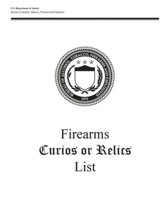 Firearms Curios or Relics List : 9781503164581