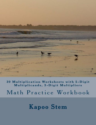 30 Multiplication Worksheets with 5-Digit Multiplicands, 3-Digit Multipliers: Math Practice Workbook