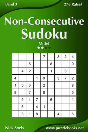 Non-Consecutive Sudoku - Mittel - Band 3 - 276 REtsel