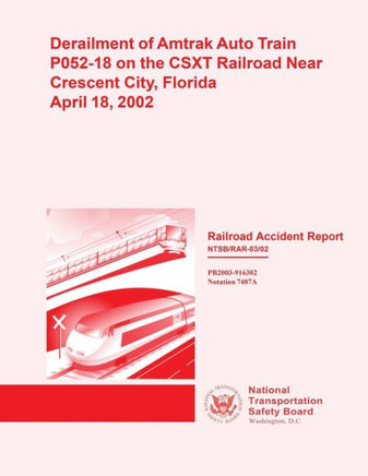 Railroad Accident Report: Derailment of Amtrak Auto Train P052-18 on the CSXT Railroad Near Crescent City, Florida April 18, 2002