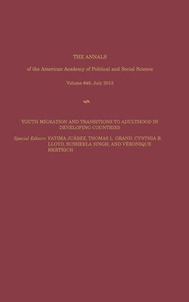 Youth Migration and Transitions to Adulthood in Developing Countries - 9781483333175