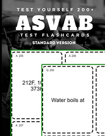 Test Yourself 200+ Asvab Test Flashcards Standard Version: Practice Strategies Study Book For The Armed Services Vocational Aptitude Battery