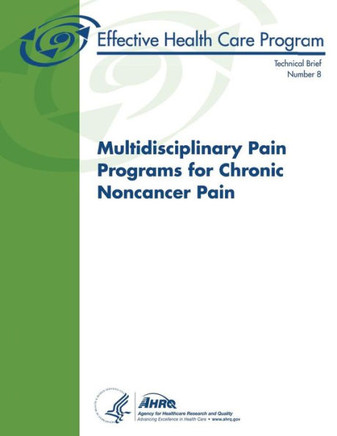 Multidisciplinary Pain Programs for Chronic Noncancer Pain: Technical Brief Number 8