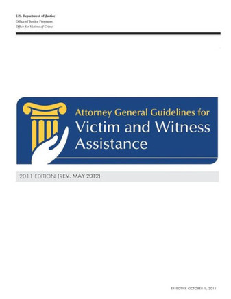 Attorney General Guidelines for Victim and Witness Assistance