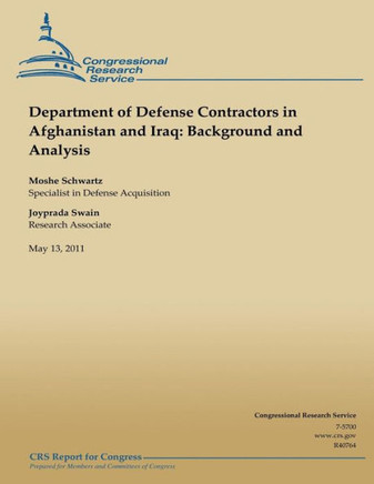 Department of Defense Contractors in Afghanistan and Iraq: Background and Analysis