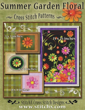 Summer Garden Floral Cross Stitch Patterns