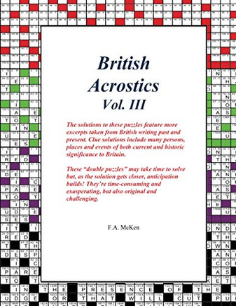 British Acrostics Vol. Iii