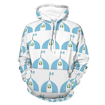 Unisex Women Men Hoodies Long Sleeve Stretchy Hooded T-Shirts Guatemala Logo Flag Pattern Autumn Outfit for Travel Sports