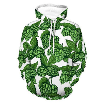 Mens Womens Soft Hoodies 3D Printed Unisex Long Sleeve Pullover Hood Artistic Beer Hops Pattern Pattern Outdoor Outfit for Autumn