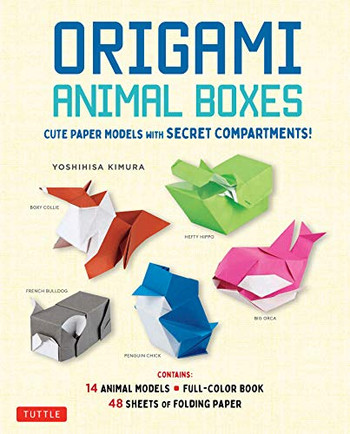 Origami Animal Boxes Kit: Cute Paper Models With Secret Compartments! (14 Animal Origami Models + 48 Folding Sheets)