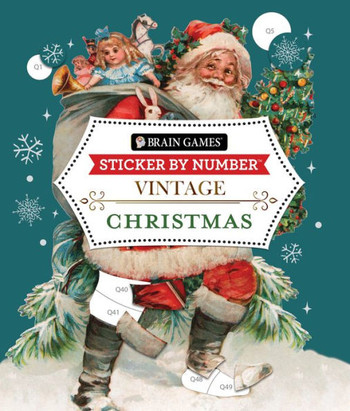 Brain Games - Sticker by Number - Vintage: Christmas Brain Games - Sticker by Number - Vintage: Christmas