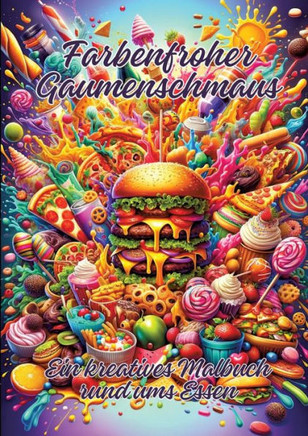 Farbenfroher Gaumenschmaus : Ein kreatives Malbuch rund ums Essen
