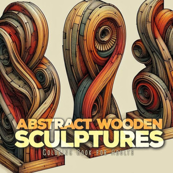 Abstract Wooden Sculptures Coloring Book for Adults : Wood Art Coloring Book for Adults Abstract Art Coloring Book for Adults Sculptures