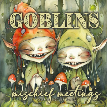 Goblins Mischief Meetings Coloring Book for Adults : Gnomes Goblins Coloring Book Portrait Nasty and Funny Goblins Coloring Book for Adults Fantasy Coloring Book