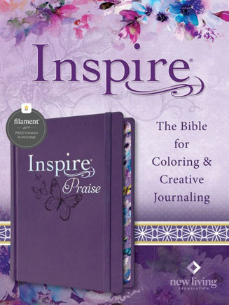 Inspire Praise Bible NLT (Hardcover Leatherlike, Purple, Filament Enabled) : The Bible for Coloring & Creative Journaling