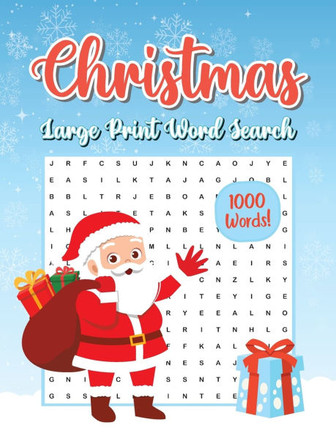 Christmas Word Search 1000 Words! : Word Search Puzzles for Adults with Solution - Christmas Theme