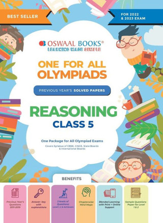 Oswaal One For All Olympiad Previous Years' Solved Papers, Class-5 Reasoning Book (Useful book for all Olympiads) (For 2023 Exam)