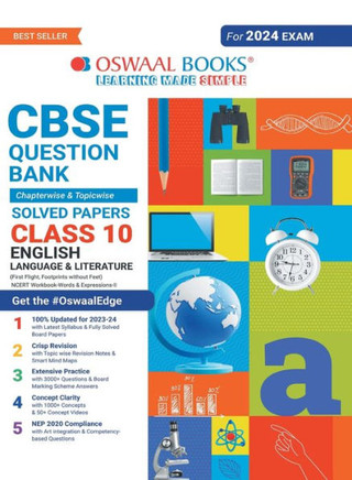 Oswaal CBSE Chapterwise & Topicwise Question Bank Class 10 English Language & Literature Book (For 2023-24 Exam)