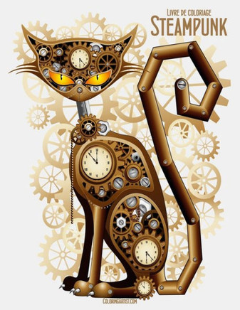 Livre De Coloriage Steampunk 1 & 2 (French Edition)