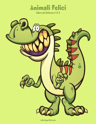 Animali Felici Libro da Colorare 1 & 2 (Italian Edition)