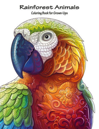 Rainforest Animals Coloring Book For Grown-Ups 1