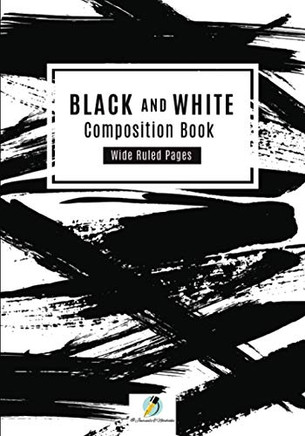 Black And White Composition Book Wide Ruled Pages