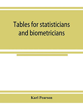 Tables Fur statisticians and biometricians