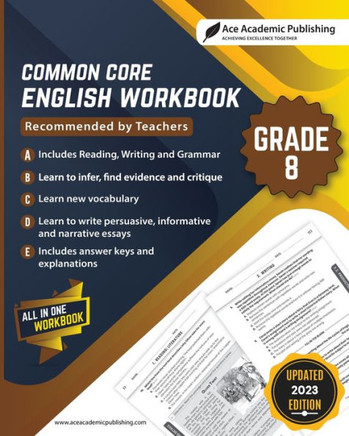 Common Core English Workbook: Grade 8