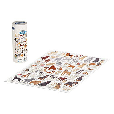 Ridley's Dog Lover's 1,000-Piece Jigsaw Puzzle ? Dog Puzzle with Informational Image About Different Breeds, Sturdy Storage Tube Included ? Activity Puzzle ? Makes a Great Gift
