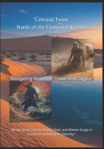 ""Celestial Twins Battle of the Elemental Realms: Where Gods Collide, Flames Soar, and Waters Surge in an Elemental Battle for Eternity.