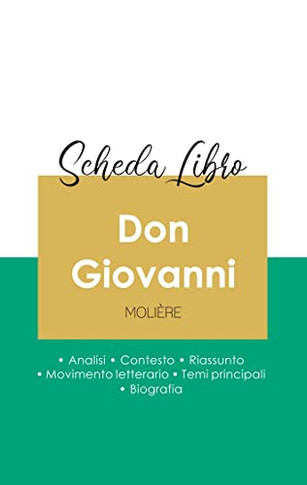 Scheda Libro Don Giovanni Di Molière (Analisi Letteraria Di Riferimento E Riassunto Completo) (Italian Edition)