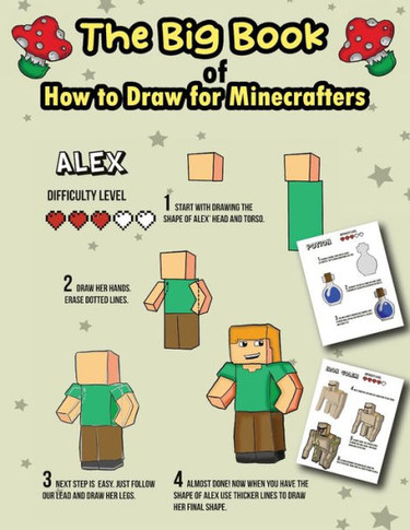 The Big Book of How to Draw for Minecrafters: A Step by Step Easy Guide (Colorized Version) - Large Print