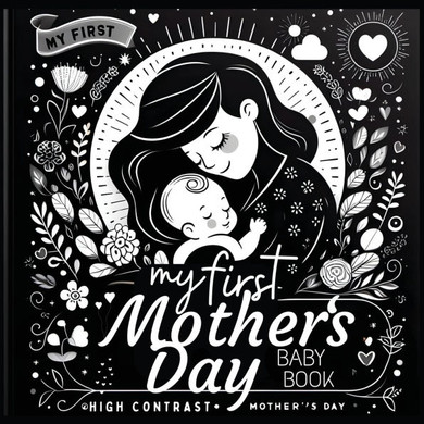 High Contrast Baby Book - Mother's Day: My First Mothers Day For Newborn, Babies, Infants High Contrast Baby Book of Family days Black and White Baby