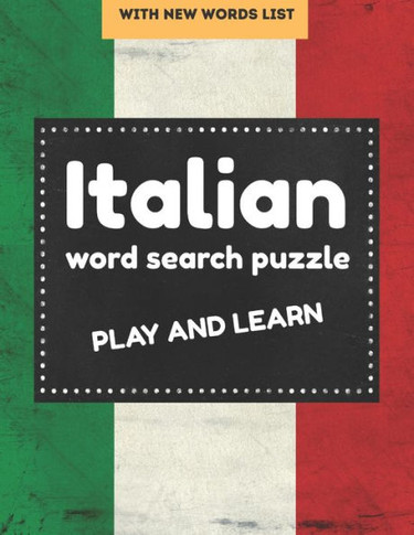 Italian word search puzzle: italian word search books for Adults and Beginners, perfect gift for Language Learners