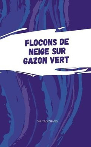 Flocons de neige sur gazon vert