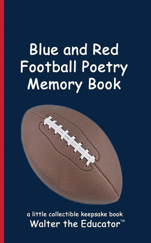 Blue and Red Football Poetry Memory Book