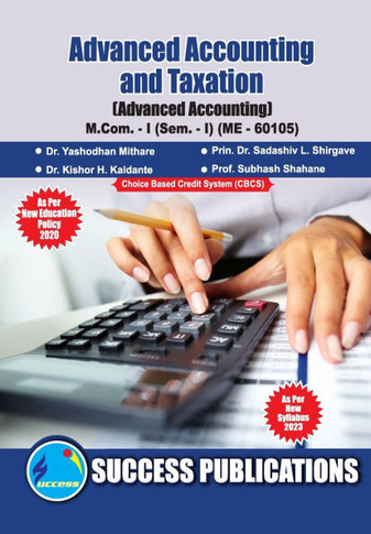 Advanced Accounting, First Year, M.Com, Sem-I-English