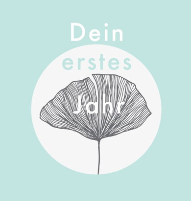 Dein erstes Jahr: Babyalbum in modernem Teal-Design, zum Eintragen der schönsten Momente und Erinnerungen für unser erstes gemeinsames J